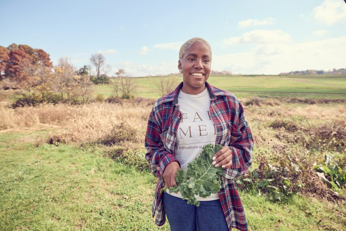 Christa Barfield at the farm