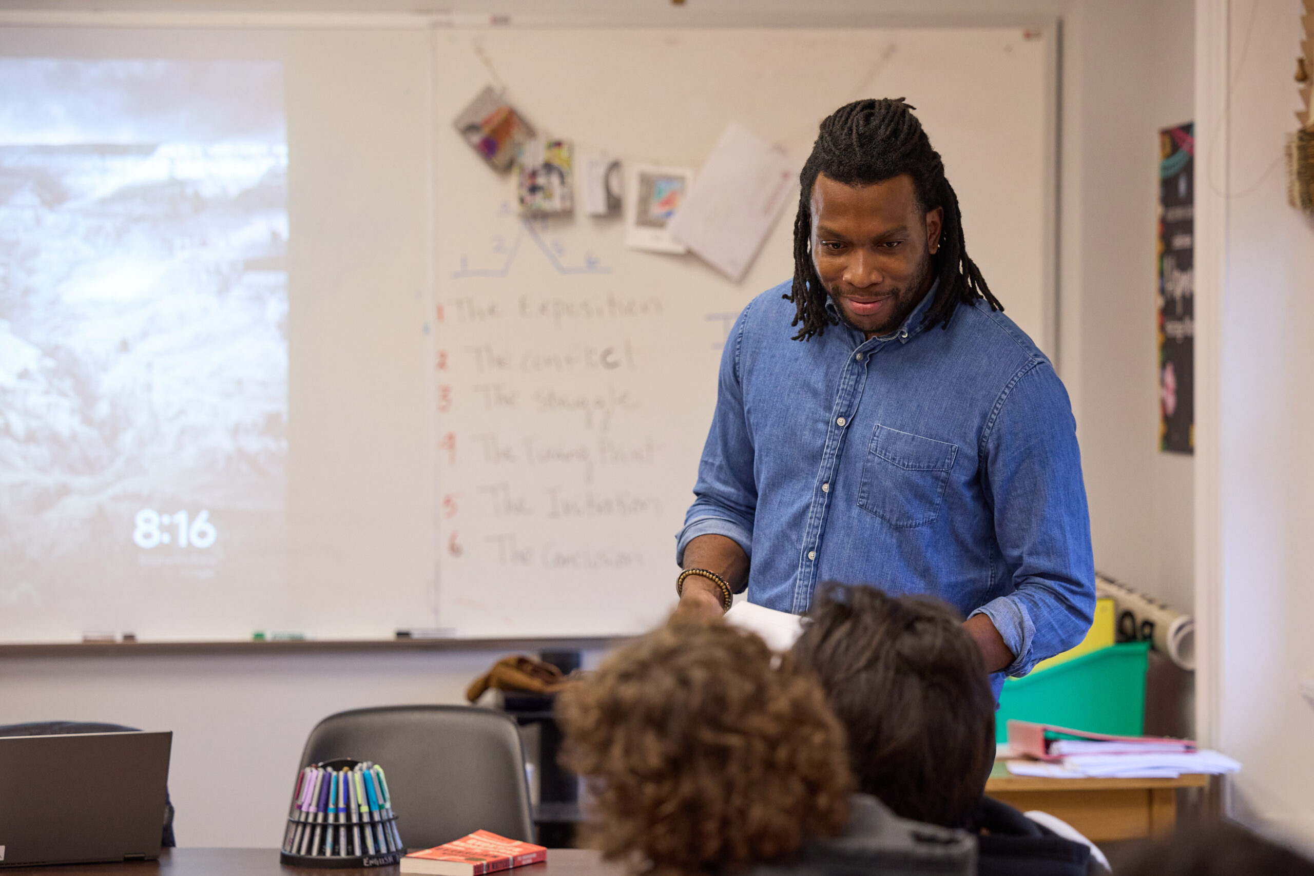 teacher in a classroom